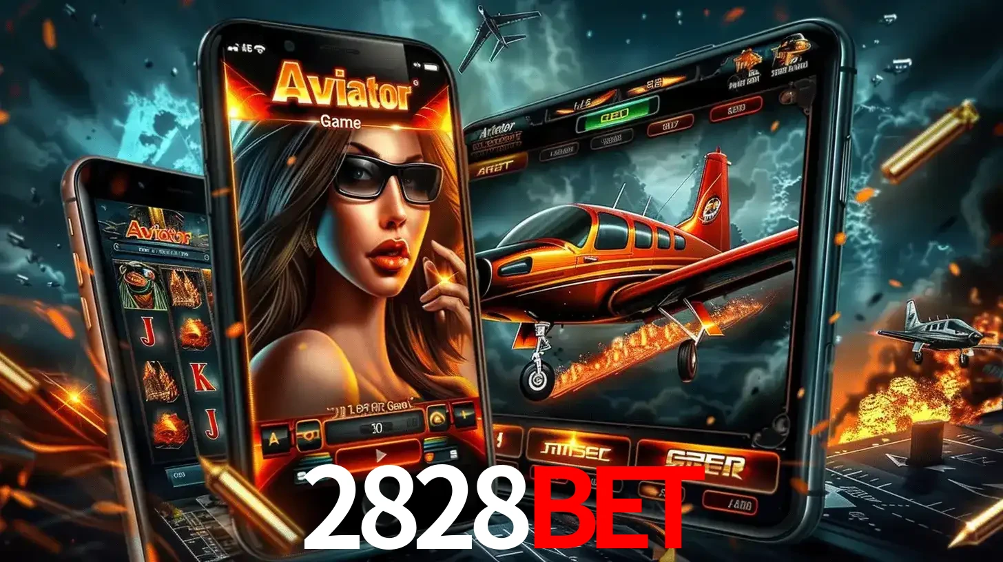 O popular jogo de apostas Aviator exibido em vários celulares e tablets, mostrando a interface emocionante e a ação de voo disponíveis para jogar agora no 2828BET.